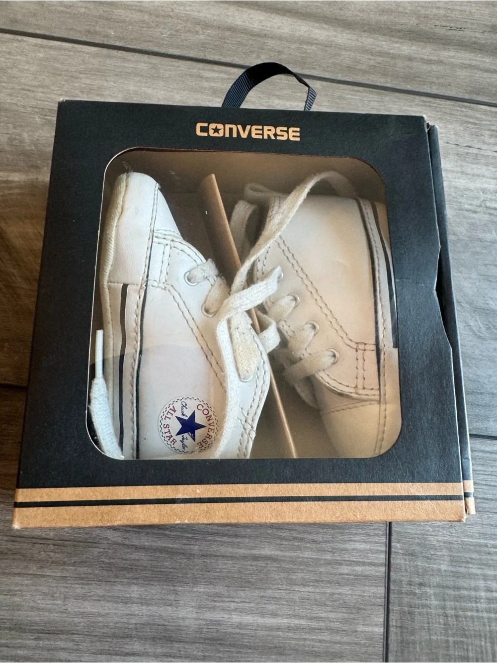 Converse White Baby Lace-Up Canvas Sneakers